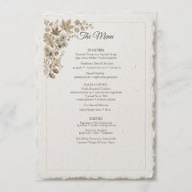 Cardápio de Casamento Outonal em Algodão Taupe Map