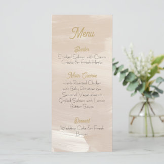 Menu Cardápio de Casamento Rosa Pastel