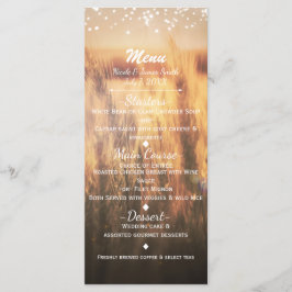 Menu Cardápio de Casamento Rústico Campo de Trigo