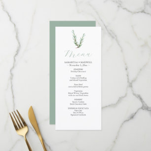 Menu Cardápio de Casamento Rústico para Celebração de I