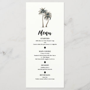 Menu Cardápio de Casamento Rústico Tropical de Palmeira