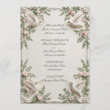 Cardápio de casamento Sage Chinoiserie Blush Garde