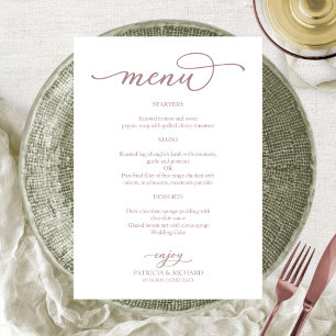 Menu Cardápio de casamento simples em grafite dourado r