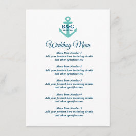 Menu Cardápio de casamento sofisticado com logotipo de