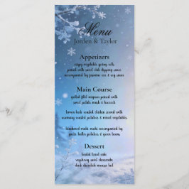 Menu Cardápio de Casamento Soft Winter Daydream