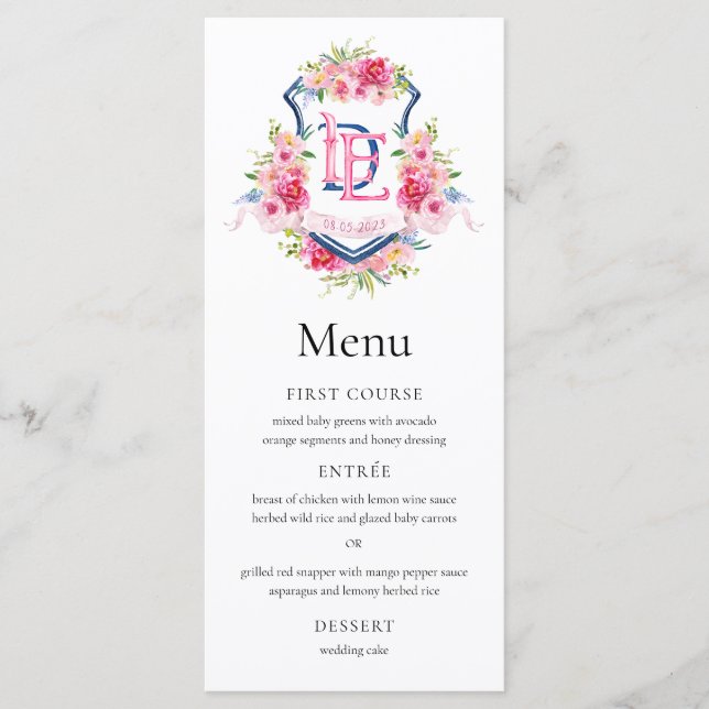 Menu Cardápio de Casamento Sterling 2 (Frente)