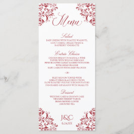 Menu Cardápio de Casamento Vintage Elegante | Nadine (V