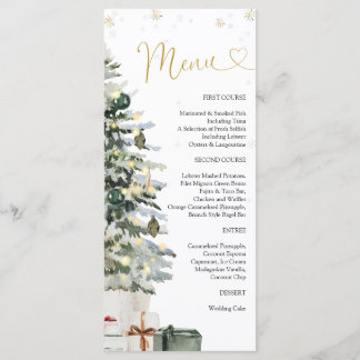 Menu Cardápio de Chá de Bebê em Árvore de Natal