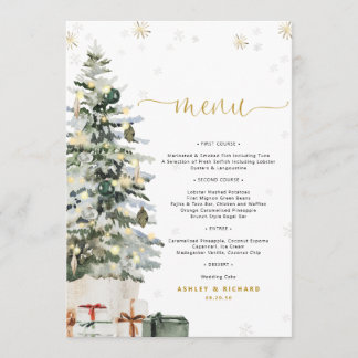 Menu Cardápio de Chá de Bebê em Árvore de Natal