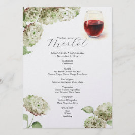 Menu Cardápio de Comida de Degustação de Vinho | Hortên