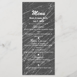Menu Cardápio de festa com listras de mármore cinza e p
