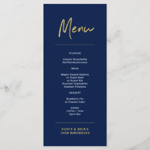 Menu Cardápio de Festa de Aniversário com Letreiro Mode