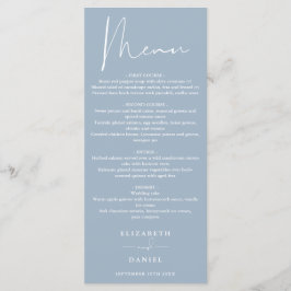 Menu Cardápio de Jantar de Casamento Elegante Moderno e