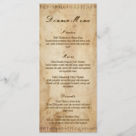 Menu Cardápio de Jantar de Casamento Nórdico Viking
