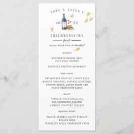 Menu Cardápio de Jantar Personalizado para a Ceia de Aç