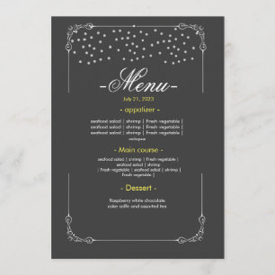 Menu Cardápio de Mesa de Casamento Plano