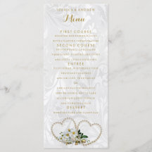 Cardápio de Noiva Pérolas e Flores Damasko Casamen