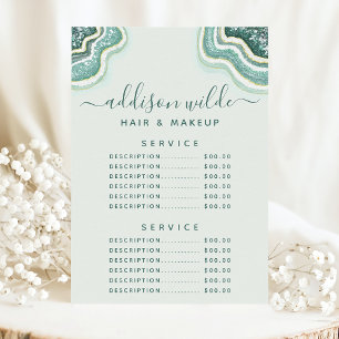 Menu Cardápio de Preços de Serviço de Geodo de Ágata Br