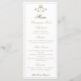 Menu Cardápio de Recepção de Casamento Claddagh
