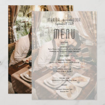 Cardápio de Recepção de Casamento com Fotos Modern