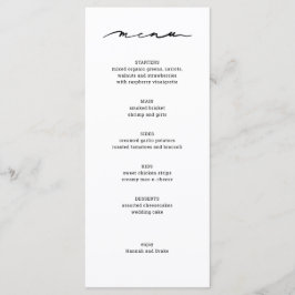 Menu Cardápio de Recepção de Casamento com Letreiro Chi
