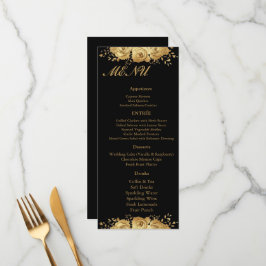 Menu Cardápio de Recepção de Casamento Flor de Rosa Dou