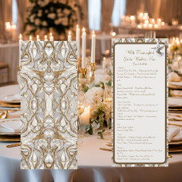 Menu Cardápio de Recepção Pearl Coast Elegance