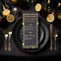Cardápio de Restaurante de Halloween Limão Botânic