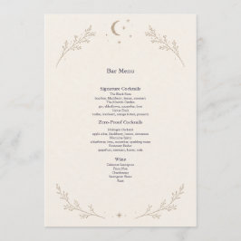 Menu Cardápio do Bar de Casamento Celestial