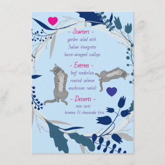 Menu Cardápio do Jantar de Ensaios do Casamento Shades