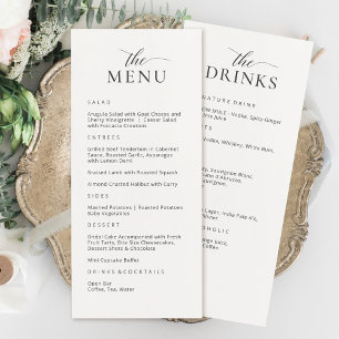 Menu Cardápio e Carta de Bebidas Moderno e Elegante
