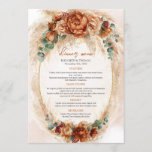 Menu Cardápio Elegante de Cobre e Flores Burgundy<br><div class="desc">Que escolha esplêndida para o seu tema de casamento com o Elegante Cobre e o Burgundy Flowers Menu Greenery! Imaginem a combinação encantadora de flores robustas e tons quentes de cobre agarrando seu dia de casamento. A seleção de menu certamente refletirá este sofisticado e na moda, fazer que seus convidados...</div>