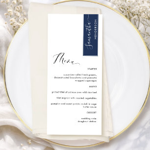 Menu Cardápio Elegante Personalizado da Marinha com Nom