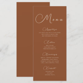 Menu Cardápio Minimalista de Terracota