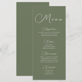 Menu Cardápio Minimalista Verde Sage