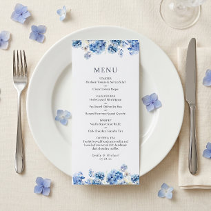 Menu Cardápio Plano de Casamento Costeira Hortênsia Azu