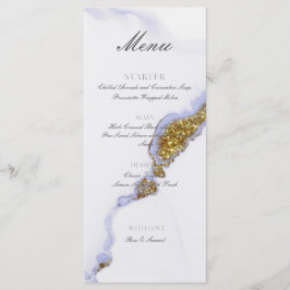 Menu Cardápio Plano Dourado Glitter Feito à Mão Chic Ti