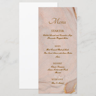 Menu Cardápio Plano Elegante Rosa Tinta Alcoólica