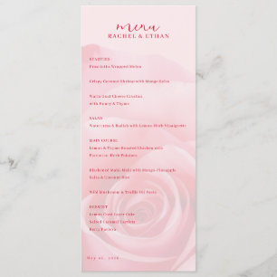 Menu Cardápio Rosa Romântico