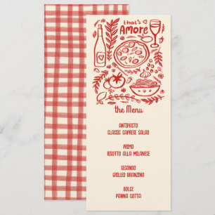 Menu Cardápio That's Amore Personalizado Com Ilustraçõe