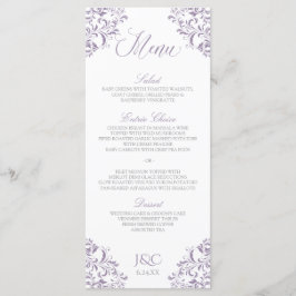 Menu Cardápios de Casamento Elegantes | Nadine (Lavanda