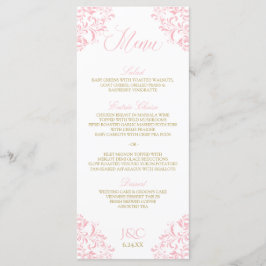 Menu Cardápios de Casamento Elegantes | Nadine (Rosa &