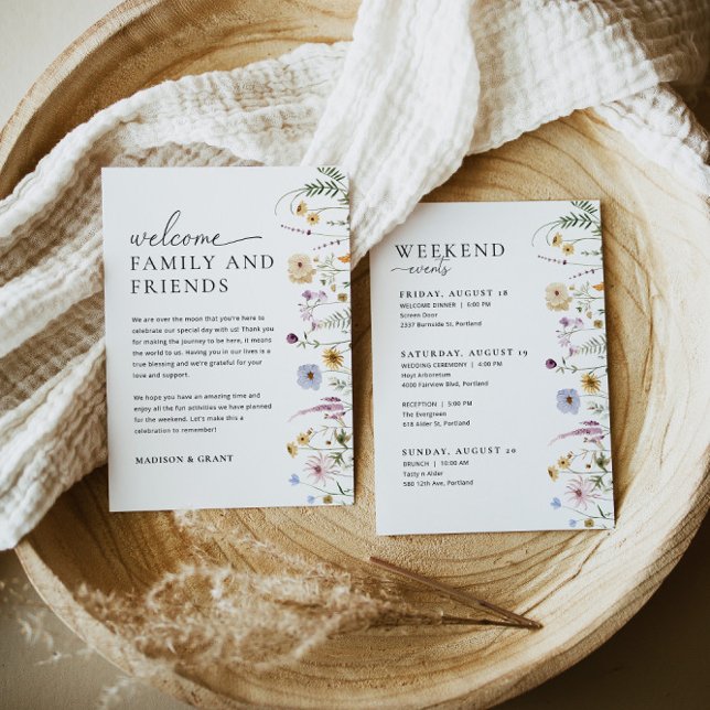 Menu Carta de Boas-vindas do Wildflower (Criador carregado)