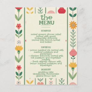 Menu Casado Colorido do Jardim das Pradarias de Pr