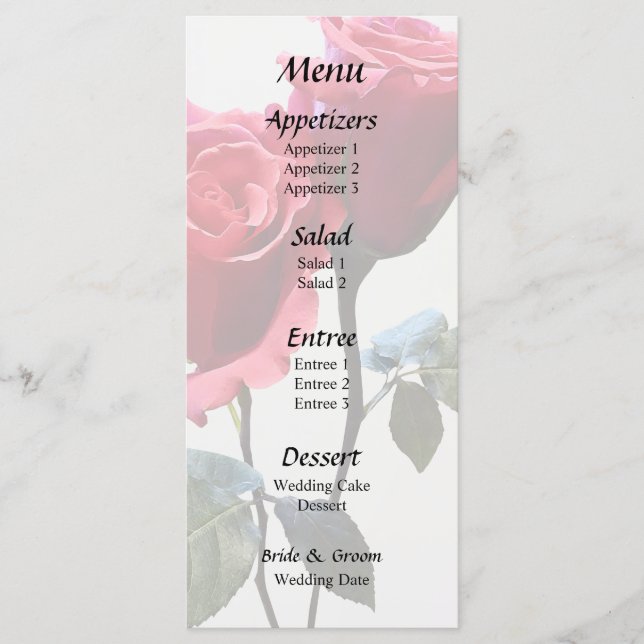 Menu Casal de Rosas (Frente)