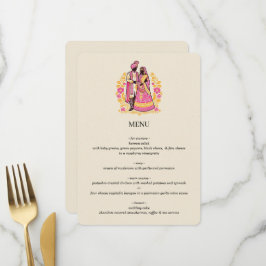 Menu Casal Indiano Colorido