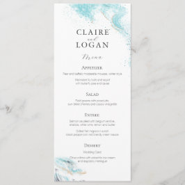 Menu Casamento à Beira-Mar com Ondas Azuis