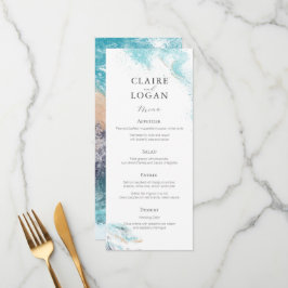 Menu Casamento à Beira-Mar com Ondas Azuis