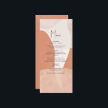 Menu Casamento Abstrato da Boêmia Moderna Terracotta<br><div class="desc">Esta design apresenta lindas formas de abstrato de cor laranja laranja ardido, inspiradas na boêmia, inspiradas em terracotta. Esta paleta de cor laranja queimada do terracotta neutro cria uma sensação moderna minimalista. Design de cardápio de casamento contemporâneo com elementos quicos. Os convites de casamento e outros artigos de papelaria também...</div>