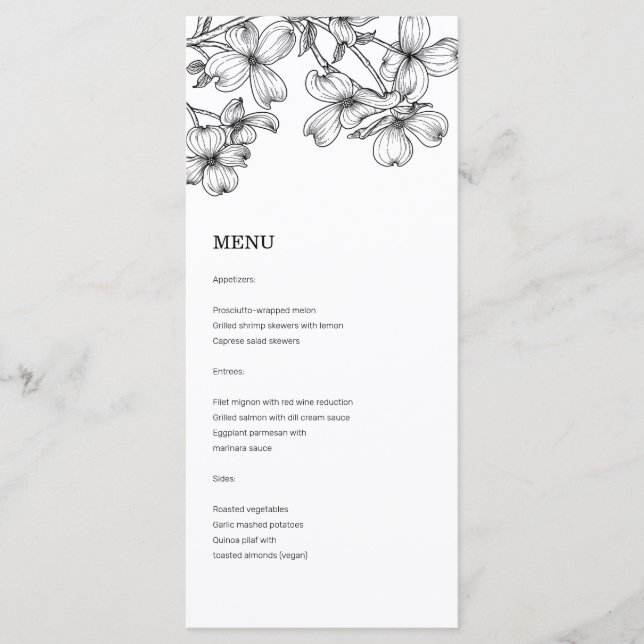 Menu Casamento Anemone (Frente)